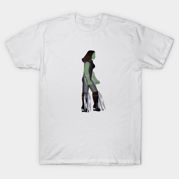 Crutches Assassin T-Shirt by RollingMort91